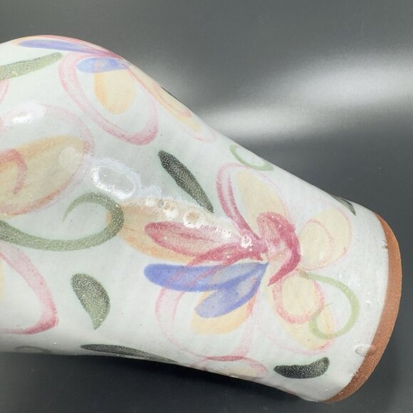 TPG T Puterbaugh Gill Folk Art Pottery RedWare Vase Vessel Hand Made Ceramic VTG - Picture 5 of 14